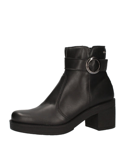 Igi&co stivaletti in pelle con tacco a blocco fibbia decorativa