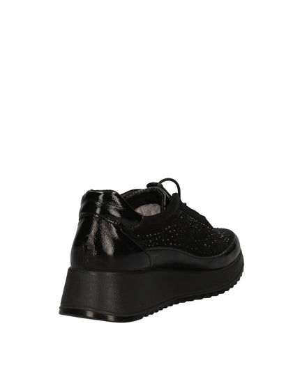 Enval Soft sneakers in pelle e camoscio con strass e lacci elastici