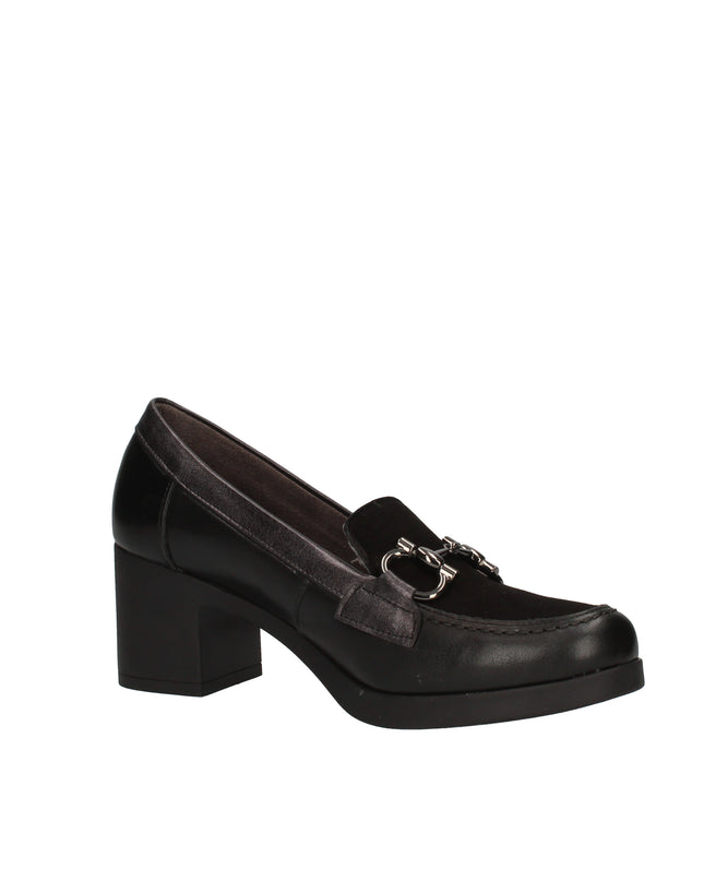 Pitillos scarpe in pelle con tacco a blocco