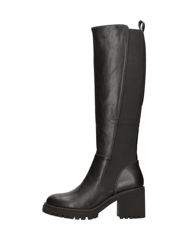 Pregunta stivali al polpaccio con zip e tacco a blocco