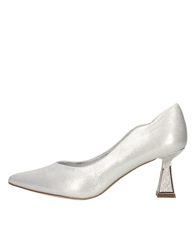 Menbur dècolletè con tacco a clessidra glitterato