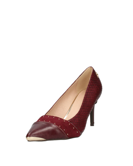 Menbur décolleté in ecopelle stampata e scamosciata con borchie decorative