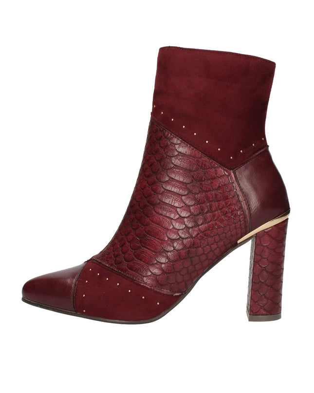 Menbur stivali in ecopelle stampata e scamosciata con borchie