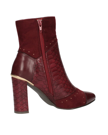 Menbur stivali in ecopelle stampata e scamosciata con borchie