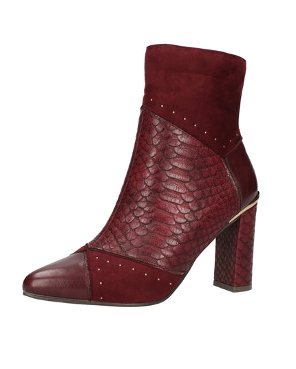 Menbur stivali in ecopelle stampata e scamosciata con borchie