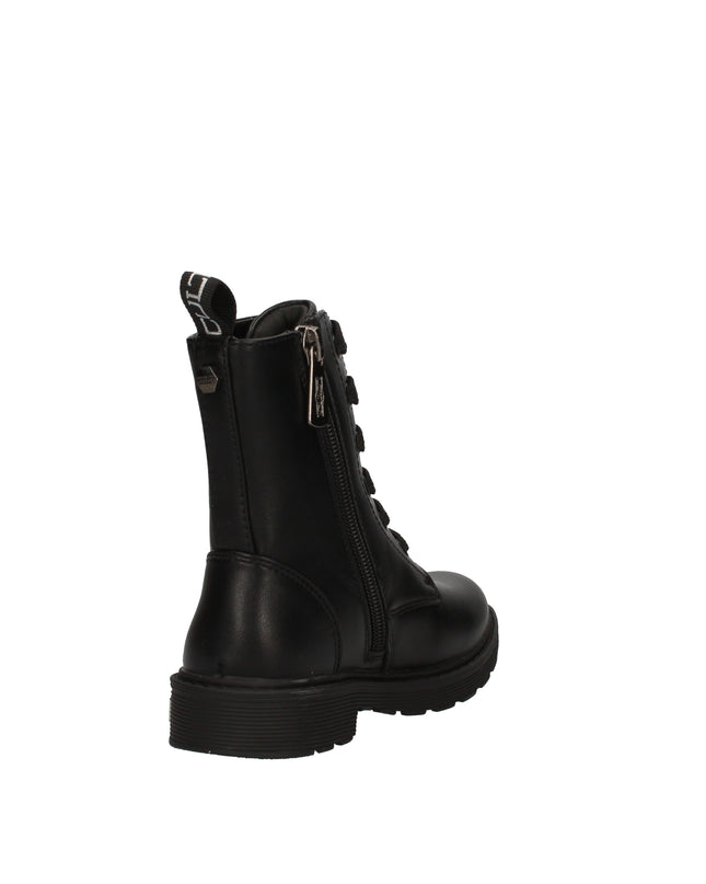 Cult anfibi in pelle con zip laterale