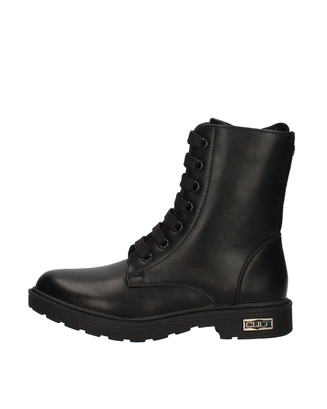 Cult anfibi in pelle con zip laterale