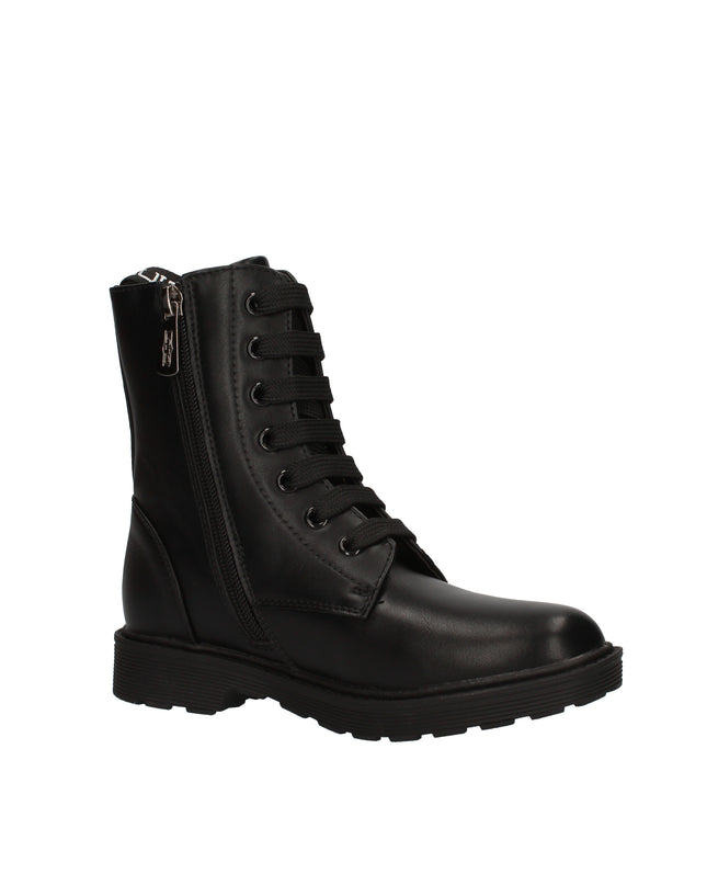 Cult anfibi in pelle con zip laterale