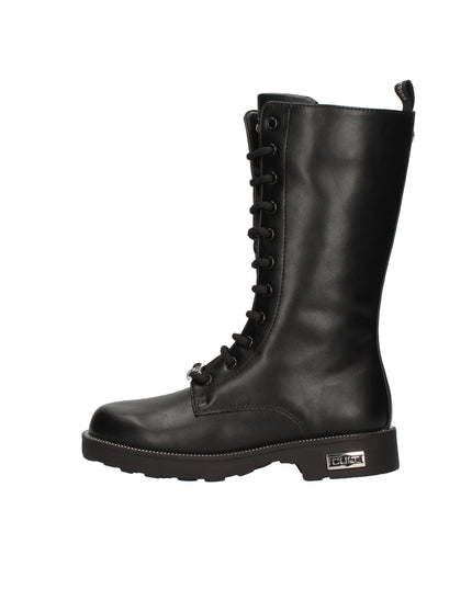 Cult Stivali in pelle con lacci e zip laterale