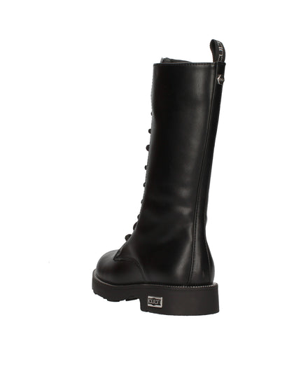 Cult Stivali in pelle con lacci e zip laterale