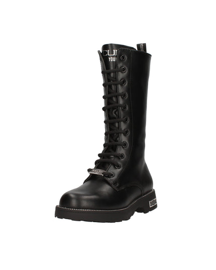 Cult Stivali in pelle con lacci e zip laterale