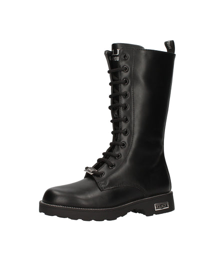 Cult Stivali in pelle con lacci e zip laterale