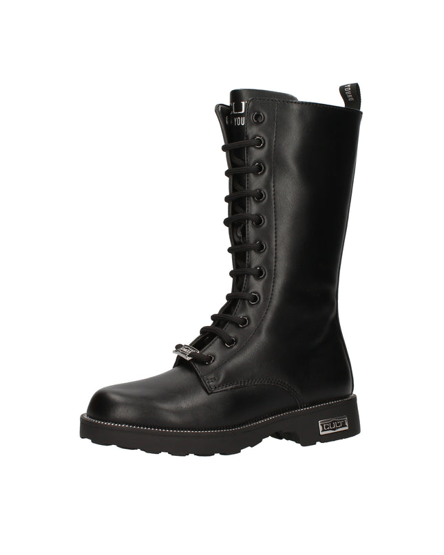 Cult Stivali in pelle con lacci e zip laterale