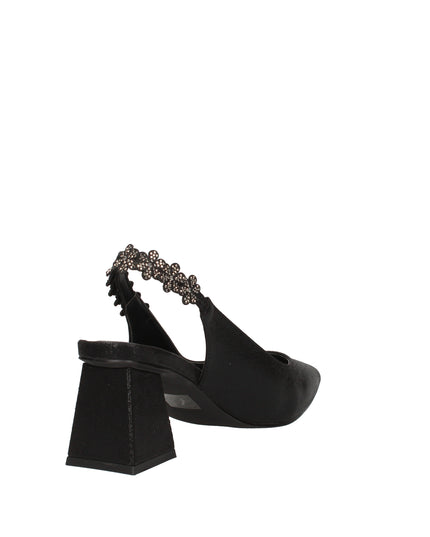 Menbur decolletè con cinturino in tessuto laminato con dettagli luminosi