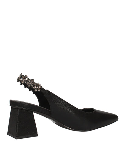 Menbur decolletè con cinturino in tessuto laminato con dettagli luminosi