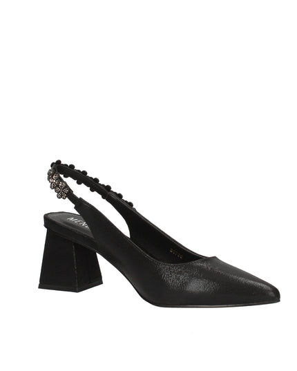 Menbur decolletè con cinturino in tessuto laminato con dettagli luminosi