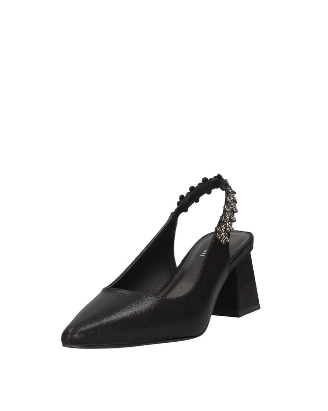 Menbur decolletè con cinturino in tessuto laminato con dettagli luminosi