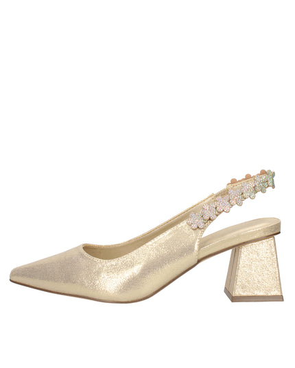 Menbur decolletè con cinturino in tessuto laminato con dettagli luminosi