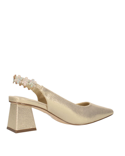 Menbur decolletè con cinturino in tessuto laminato con dettagli luminosi