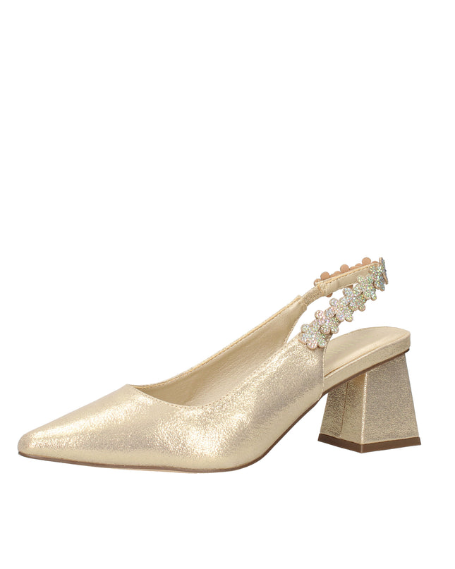 Menbur decolletè con cinturino in tessuto laminato con dettagli luminosi