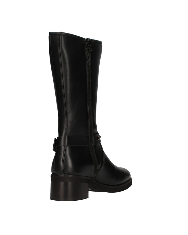 Keys stivali con fibbia decorativa e zip laterale