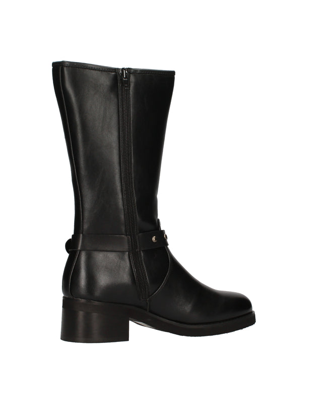 Keys stivali con fibbia decorativa e zip laterale