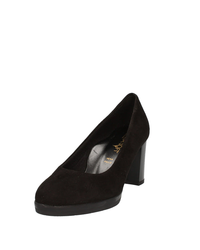 Cinzia Soft Décolleté nero in camoscio