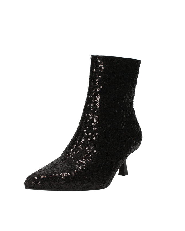 Menbur stivaletti con paillettes e tacco rocchetto