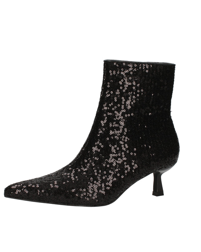 Menbur stivaletti con paillettes e tacco rocchetto