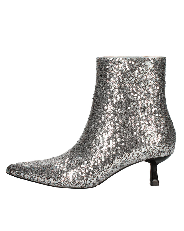 Menbur stivaletti con paillettes e tacco rocchetto