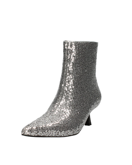 Menbur stivaletti con paillettes e tacco rocchetto