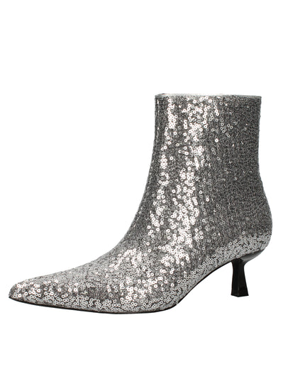 Menbur stivaletti con paillettes e tacco rocchetto