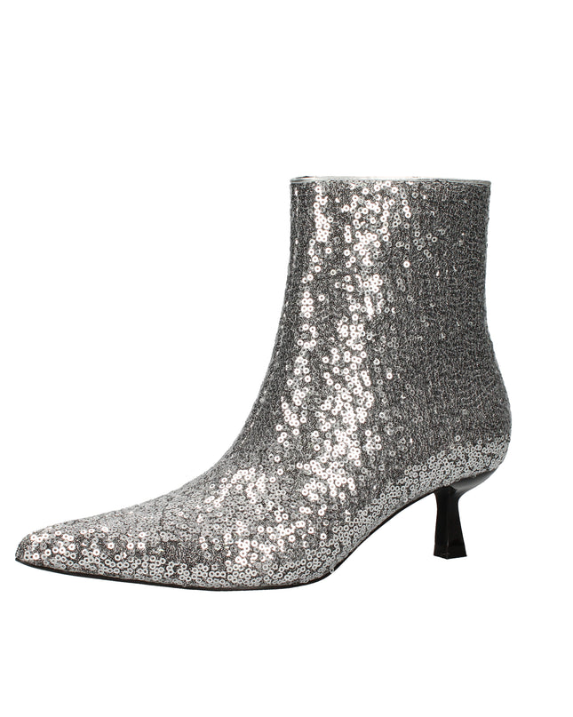 Menbur stivaletti con paillettes e tacco rocchetto