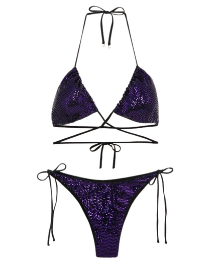 F**K Bikini triangolo regolabile sparkling