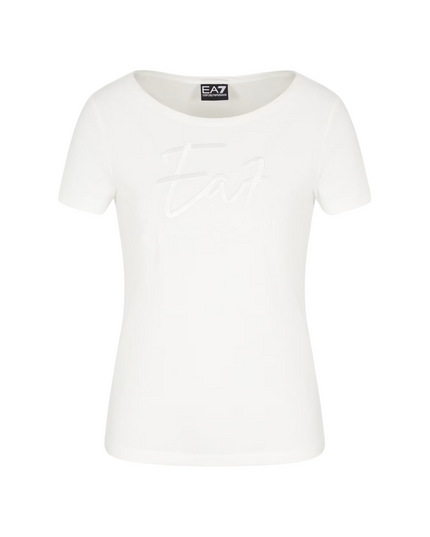 T-shirt donna EA7 Logo Series in cotone stretch