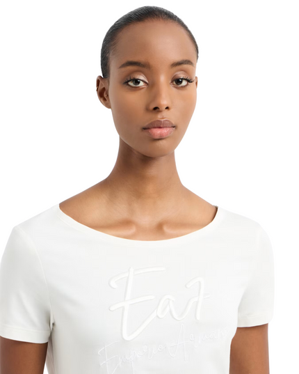 T-shirt donna EA7 Logo Series in cotone stretch