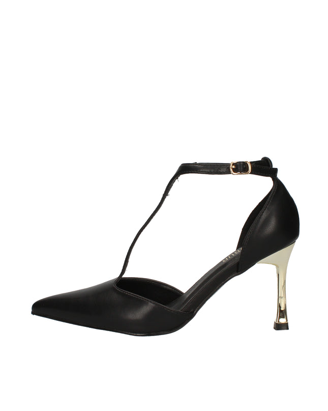 Menbur decolletè con tacco lucido e cinturino a T