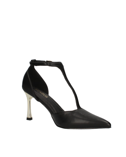 Menbur decolletè con tacco lucido e cinturino a T