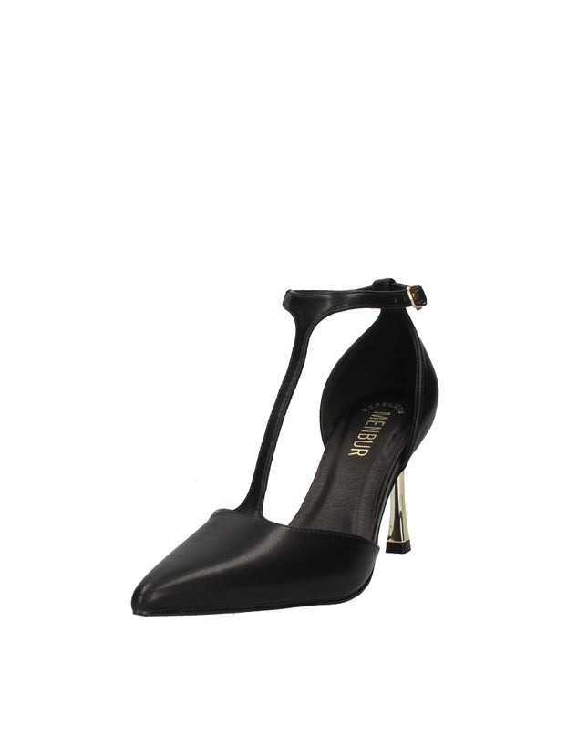 Menbur decolletè con tacco lucido e cinturino a T