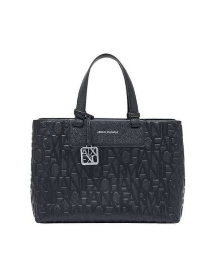 AX Armani Exchange borsa nera con logo all over impresso