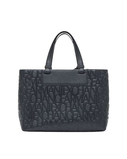 AX Armani Exchange borsa nera con logo all over impresso