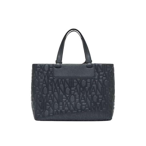 AX Armani Exchange borsa nera con logo all over impresso