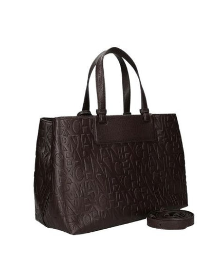 AX Armani Exchange borsa marrone con logo all over impresso