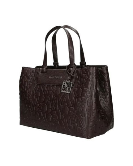 AX Armani Exchange borsa marrone con logo all over impresso