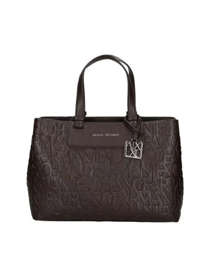 AX Armani Exchange borsa marrone con logo all over impresso