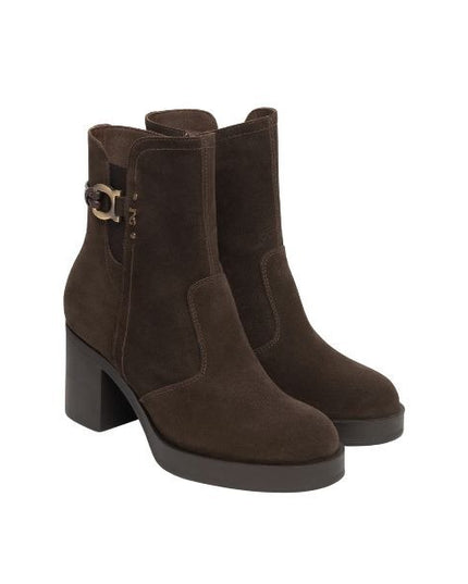 Nero Giardini stivaletti in suede testa di moro
