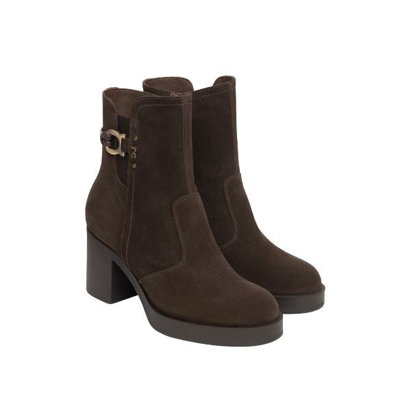 Nero Giardini stivaletti in suede testa di moro
