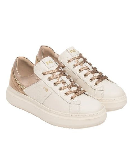 Nero giardini sneakers in pelle e materiale tecnico Velvet Milk