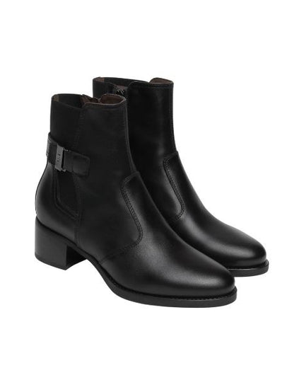 Nero Giardini stivaletti in pelle nera con elastico