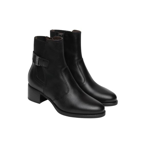 Nero Giardini stivaletti in pelle nera con elastico